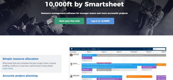 10000ft plans by Smartsheet: Resource Management software for stronger teams and more successful projects 